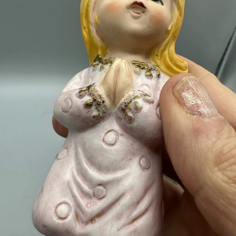 Homco vintage praying boy & girl figurines